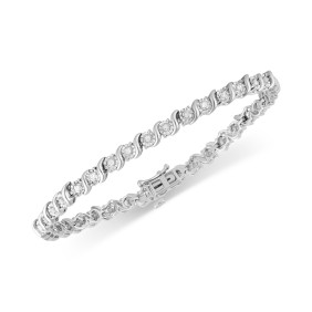 Diamond Bracelet (1/2 ct. ) in Sterling Silver or Gold-Plated Sterling Silver