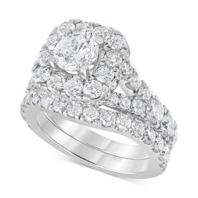 Diamond Bridal Set (4 ct. ) in 14k White Gold