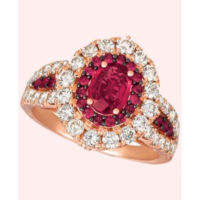 Ruby (1-1/5 ct. ) & Diamond (1-1/4 ct. ) Ring in 14k Rose Gold (Also available in  or White Gold)