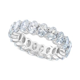 Diamond (6 ct. ) Oval Eternity Band in 14K White Gold