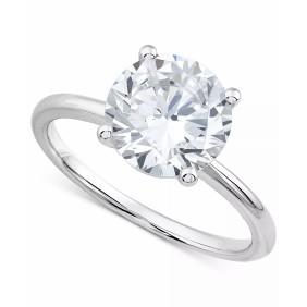 IGI Certified Lab Grown Diamond Solitaire Engagement Ring (3 ct. ) in 14k White Gold