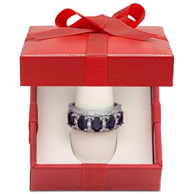 Sapphire (2-7/8 ct. ) & Diamond (1/3 ct. ) Ring in 14k Gold (Also in Emerald  Tanzanite and Ruby)