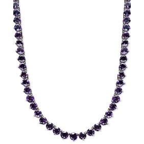 Amethyst Necklace (30 ct. ) in Sterling Silver (Also Available in   Blue Topaz  Garnet & Multi-Stone)