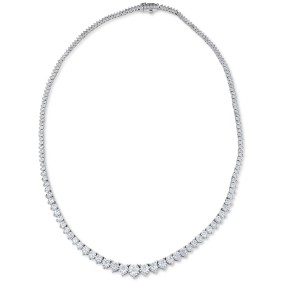 Diamond Graduated Collar Tennis Necklace (5 ct. ) in 14K White Gold