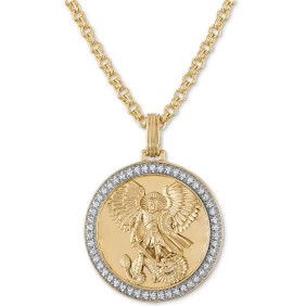Diamond St. Michael Medallion 22