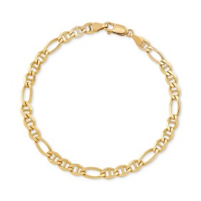 Men's Figaro/Mariner Link Chain Bracelet in 10k Gold