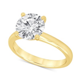 Certified Lab Grown Diamond Solitaire Engagement Ring (3 ct. ) in 14k Gold