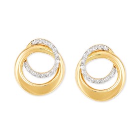 Diamond Interlocking Circle Stud Earrings (1/10 ct. ) in 10k Gold